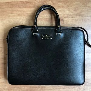 Black Kate Spade Leather Laptop Bag